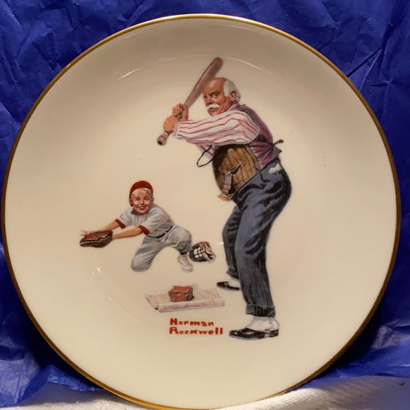 Norman Rockwell Batter Up Plate from the Danbury Mint Released Sept 1981 - Picture 1 of 6